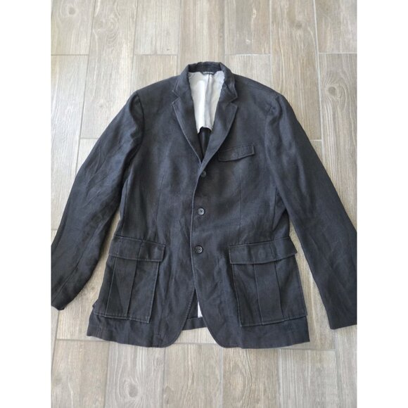 Banana Republic | Men’s Tailored Fit 44L Black LinenJacket. Worn Cuff Edge - Picture 1 of 8